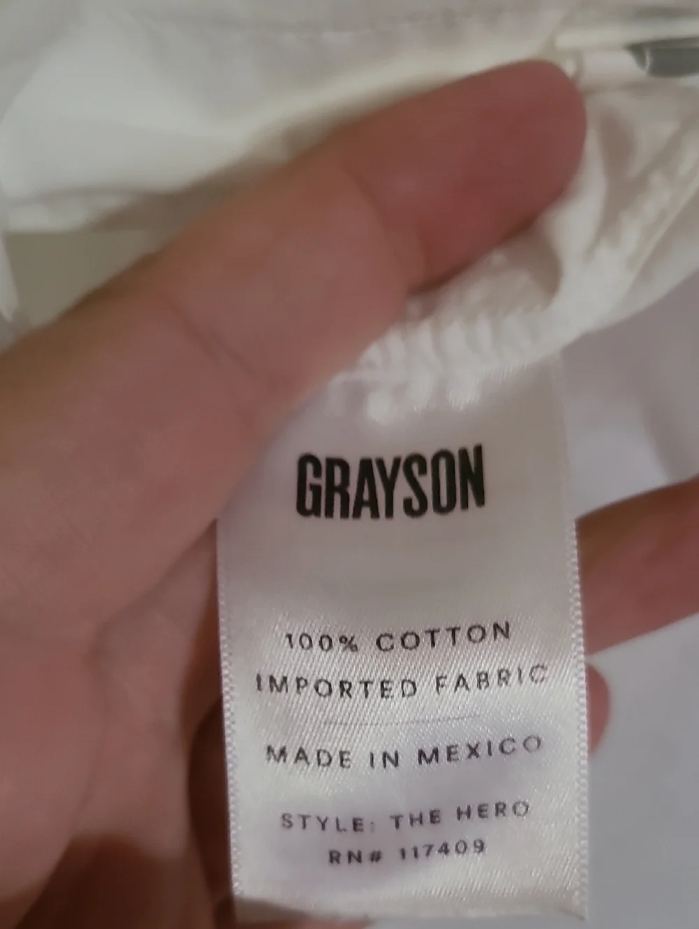 Grayson By Frank &Eileen The Hero 100% Cotton Button Down Top White - Picture 8 of 16